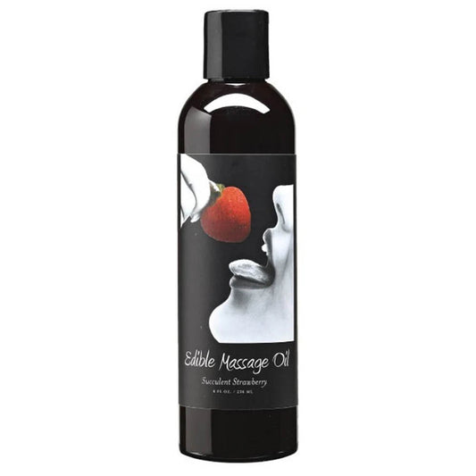 Edible Massage Oil 8oz/236ml in Strawberry — buy in Winnipeg | Heaven Boutique
